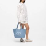 KARL LAGERFELD WOMEN'S K/RSG CANVAS SHOPPER 2HL BLUE BLOOM - Image 4