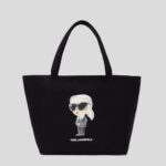 KARL LAGERFELD WOMEN'S IKON AQUARELLE SHOPPER BLACK