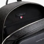 TOMMY HILFIGER MEN HILFIGER FLAG MIXED TEXTURE DOME BACKPACK BLACK - Image 3