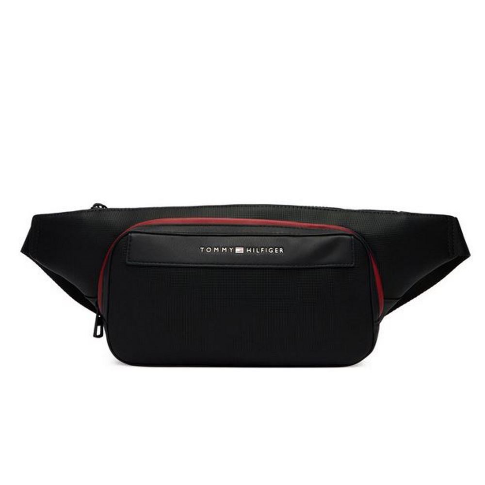 AM0AM14159-BDS-3 TOMMY HILFIGER MEN TH FOUNDATION BUMBAG BLACK - Image 1
