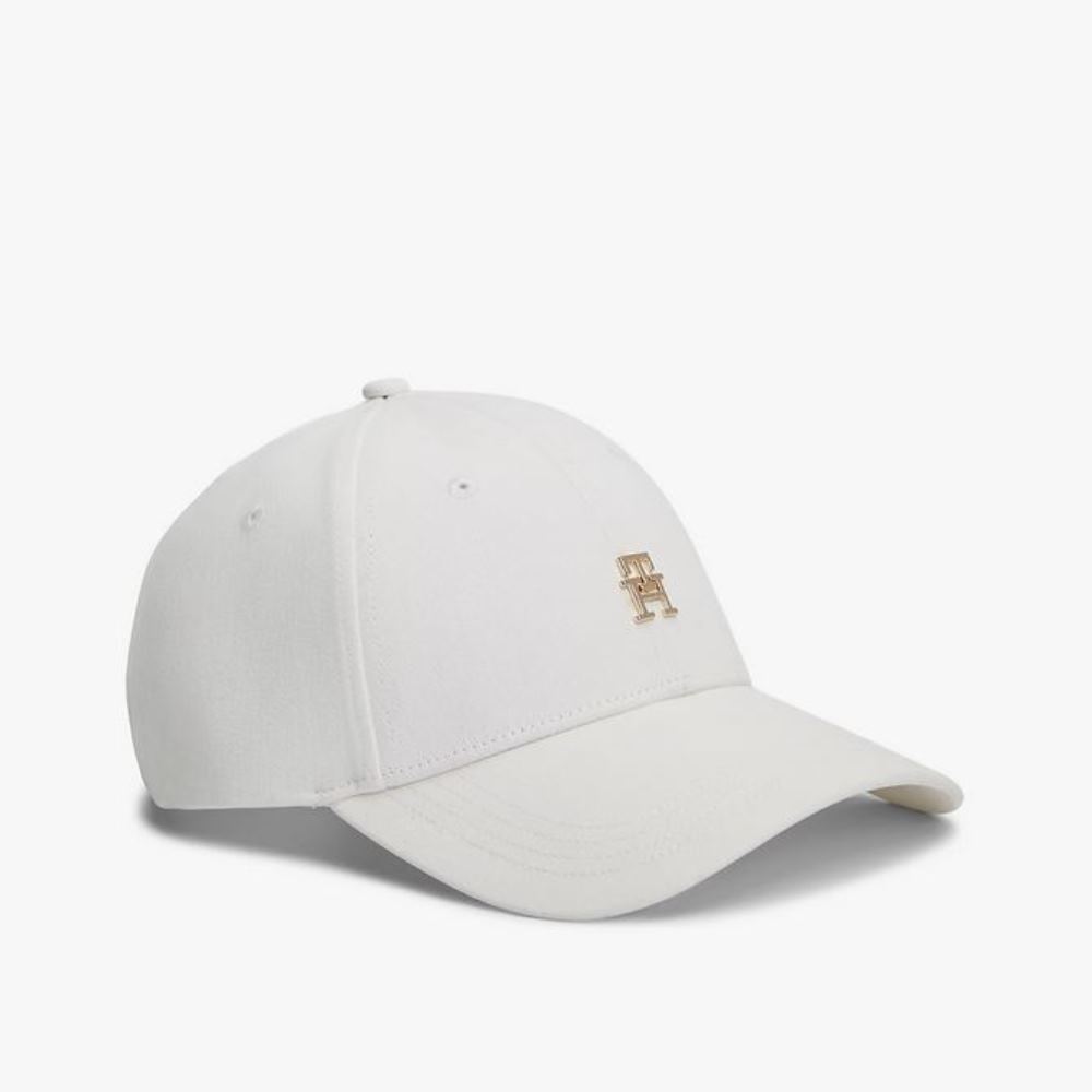 AW0AW17631-YBL-3 TOMMY HILFIGER CHIC TH MONOGRAM TWILL BASEBALL CAP ECRU - Image 1