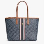 TOMMY HILFIGER WOMAN'S TH MONOPLAY TOTE STRIPE LE BLUE MIX