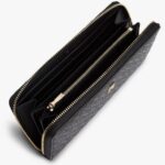 TOMMY HILFIGER WOMEN'S ICON DEBOSSED ZIP-AROUND WALLET BLACK - Image 3