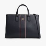 TOMMY HILFIGER WOMAN'S SIGNATURE CROSSBODY SATCHEL SPACE BLUE