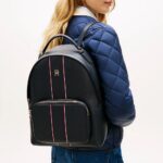 TOMMY HILFIGER WOMAN'S SIGNATURE PEBBLE GRAIN DOME BACKPACK SPACE BLUE - Image 5