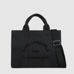 KARL LAGERFELD WOMEN'S K/RSG MD SQUARE TOTE PEB EMB BLACK