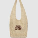 KARL LAGERFELD WOMEN'S K/AUTOGRAPH CROCHET TOTE BAG NATURAL