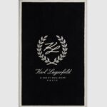 KARL LAGERFELD WOMAN'S CREST BEACH TOWEL BLACK