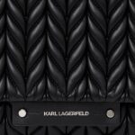 KARL LAGERFELD WOMEN'S K/WEAVE MD FLAP SHB CHAIN BLACK/NICKEL - Image 3