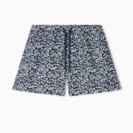 EMPORIO ARMANI MEN'S ASV SWIM SHORTS WITH ALL-OVER LOGO BLUE - Image 3