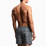 EMPORIO ARMANI MEN'S ASV SWIM SHORTS WITH ALL-OVER LOGO BLUE - Image 2