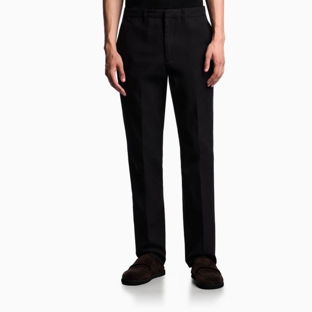 EM003660AF18502-UB118-3 EMPORIO ARMANI CHINOS IN COTTON TWILL BLACK - Image 1