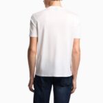 EMPORIO ARMANI LYOCELL-BLEND JERSEY T-SHIRT WITH EA LOGO PRINT WHITE - Image 2