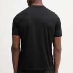 EMPORIO ARMANI PRIMA-JERSEY T-SHIRT WITH LOGO PRINT BLACK - Image 2