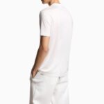 EMPORIO ARMANI LYOCELL-BLEND JERSEY T-SHIRT WITH ENBOSSED EAGLE EMBROIDERY WHITE - Image 2