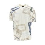 EMPORIO ARMANI ITALIAN SUMMER PRINTED T-SHIRT DIGITAL PRINT BEIGE