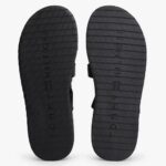 TOMMY HILFIGER MEN PREMIUM LEATHER CUTOUT SANDALS BLACK - Image 5