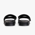 TOMMY HILFIGER MEN PREMIUM LEATHER CUTOUT SANDALS BLACK - Image 3