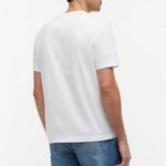 TOMMY HILFIGER MEN'S FLAG EMBROIDERY V-NECK T-SHIRT WHITE - Image 2
