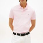 TOMMY HILFIGER MEN'S LIQUID COTTON REG SEASONAL POLO PINK LILY