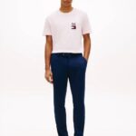 TOMMY HILFIGER MEN'S LOGO EMBROIDERY JERSEY CREW NECK T-SHIRT PINK LILY - Image 2