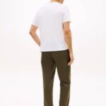 TOMMY HILFIGER MEN'S LOGO EMBROIDERY JERSEY CREW NECK T-SHIRT WHITE - Image 3