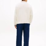 TOMMY HILFIGER MEN'S LOGO EMBROIDERY CHUNKY CREW NECK IVORY PETAL - Image 3