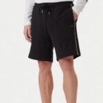 TOMMY HILFIGER MEN'S GLOBAL STRIPE SWEATSHORT BLACK - Image 3