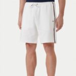 TOMMY HILFIGER MEN'S GLOBAL STRIPE SWEATSHORT WHITE - Image 2
