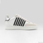 DSQUARED2 MEN'S BOXER SNEAKERS  WHITE+BLACK+SILVER - Image 2