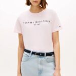 TOMMY HILFIGER WOMEN'S REG CORP LOGO LIGHT PINK