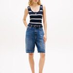 TOMMY HILFIGER WOMAN CO FULL NEEDLE TANK BIG STP DARK NIGHT/IVORY PETAL - Image 3