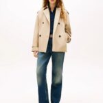 TOMMY HILFIGER WOMEN'S WATER REPELLENT RELAXED SHORT TRENCH COAT BEIGE - Image 4
