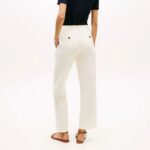 TOMMY HILFIGER WOMAN WASHED SLIM STRAIGHT LEG CHINOS CREAM - Image 2