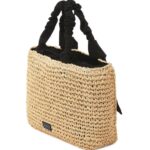 KARL LAGERFELD WOMEN'S K/SIGNATURE SCARF BEACH BAG NATURAL/ BLACK - Image 2