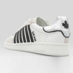 DSQUARED2 MEN'S BOXER SNEAKERS  WHITE+BLACK+SILVER - Image 3