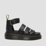 DR MARTENS CLARISSA II QUAD MILLED NAPPA LEATHER PLATFORM SANDALS BLACK - Image 2