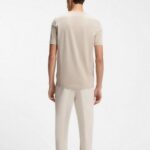 BOSS COTTON THOMPSON 01 JERSEY SHORT SLEEVE T-SHIRT OPEN WHITE - Image 2