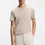 BOSS COTTON THOMPSON 01 JERSEY SHORT SLEEVE T-SHIRT OPEN WHITE