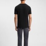 BOSS MEN'S SLUB-COTTON T-SHIRT WITH LOGO DETAIL BLACK - Image 2