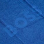 BOSS BEACH SOLID COTTON BEACH TOWEL BLUE 80x160cm. - Image 2