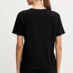 HUGO WOMAN T-SHIRT LOUNCH SAN JARED-C BLACK - Image 3