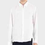 BOSS MEN'S LINEN SHIRT H-LIAM REGULAR FIT WHITE