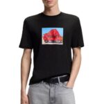 HUGO MEN'S DOSTINO T-SHIRT BLACK
