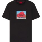 HUGO MEN'S DOSTINO T-SHIRT BLACK - Image 3