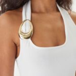 HUGO WOMAN MIDI DRESS SLIM-FIT SHAGAR OPEN WHITE - Image 5