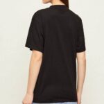 HUGO WOMAN T-SHIRT VINTAGE WITH PRINTED LOGO HUGO BLACK - Image 2