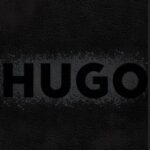 HUGO  COTTON BEACH TOWEL BLACK - Image 3