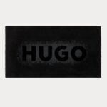 HUGO  COTTON BEACH TOWEL BLACK