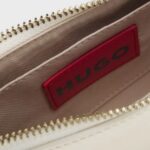 HUGO FAUX LEATHER SHOULDER BAG WITH TWO STRAPS OPEN WHITE - Image 2